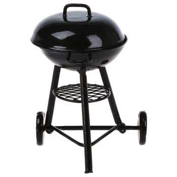 

Dollhouse Picnic Grill - Dollhouse Miniature Kitchens Picnic Grill BBQ Cooking Oven Metal