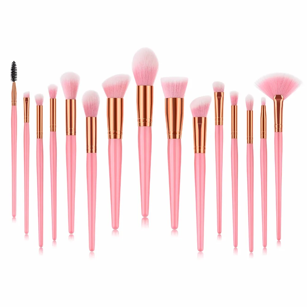 Makeup Brushes Set Pink Handle Women Foundation Make up Brush Beauty Tools Kit for Lip Eye Liner maquiagem