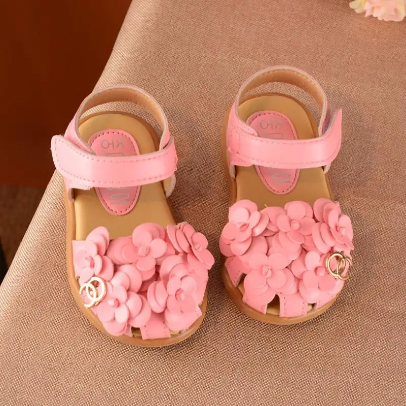 

Girls Sandals Gladiator Flowers Sweet Soft Children's Beach Shoes Kids Summer Floral Sandals Princess Fashion Cute