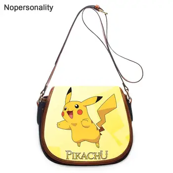 

Nopersonality Kawaii Pikachu Printed Crossbody Bag for Women Female Cute Cartoon Pattern Shoulder Bag Ladies Hasp Messenger Bag