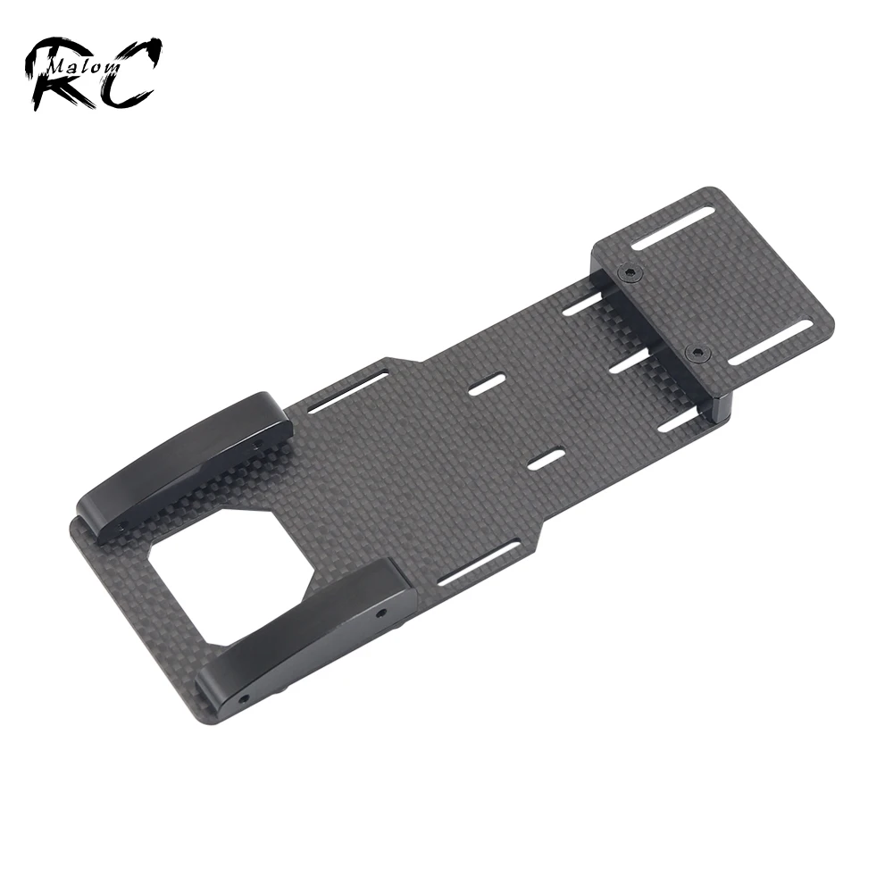 Carbon Fiber Battery Mounting Plate Tray Holder for 1/10 Axial SCX10 D90 RC Cars 