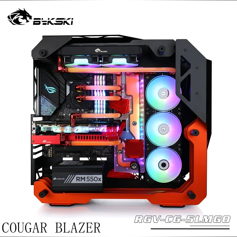 Акриловая плата BYKSKI водо канальное решение для шасси серии COUGAR/ЦП GPU block / 3PIN