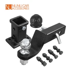 Support de boule de languette de barre de remorquage de 2 pouces avec boule de remorquage et goupille de réception d'attelage, pièces de remorque de camion RV, accessoires de caravane 