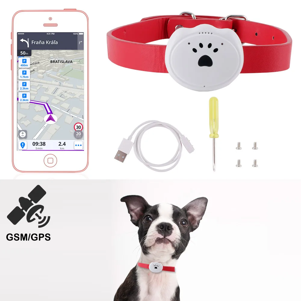 

Mini Waterproof Pets Dogs GPS Tracker GSM WIFI LBS Locator Real Time Tracking Dog Collar Pet Cat Dog Anti-lost Geofence Device