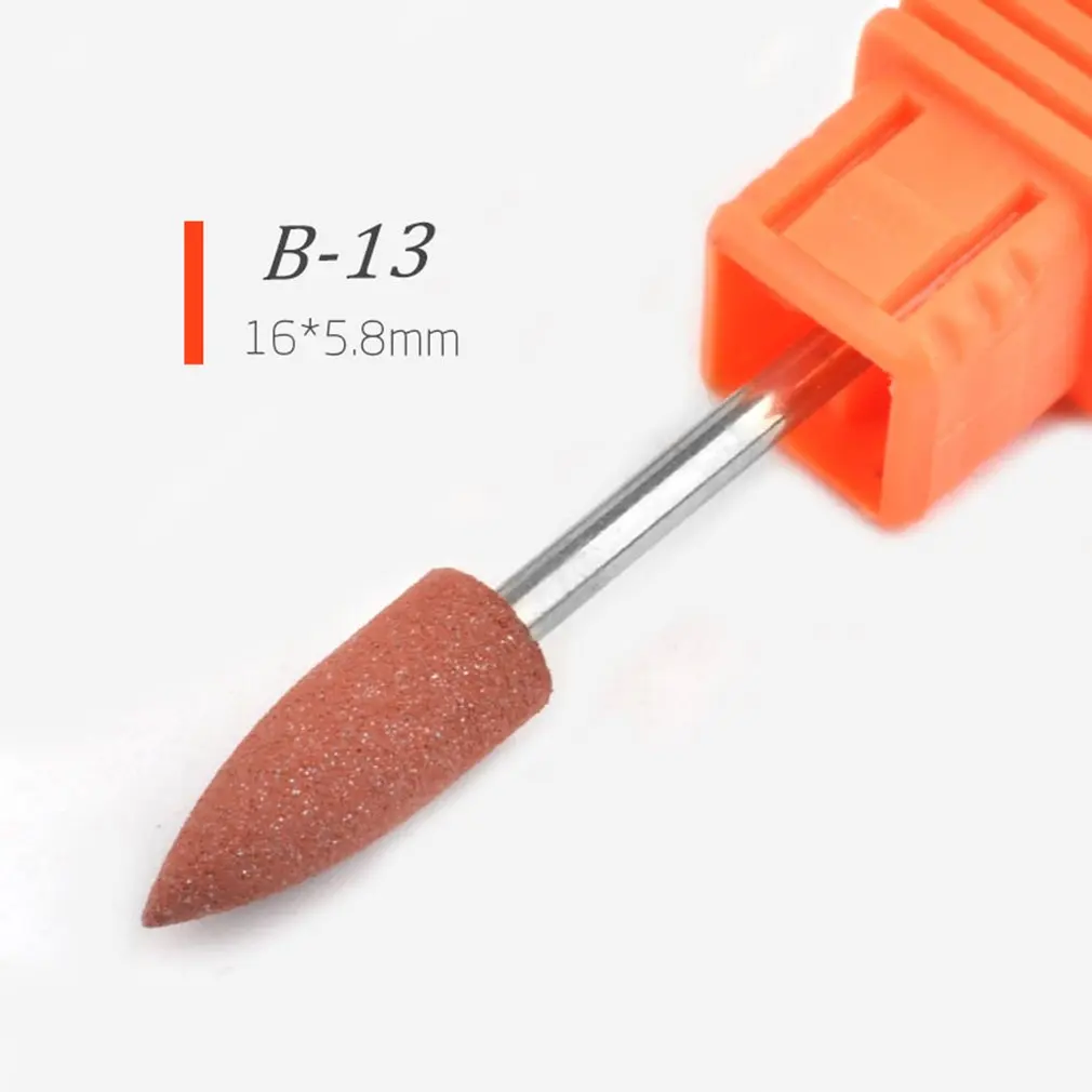 Gj0101 портативное сверло для ногтей, пластиковый инструмент, керамическая Шлифовальная головка для ногтей, шлифовальный аппарат с плоской головкой, инструменты для маникюра и педикюра - Цвет: Nail Drill Bit