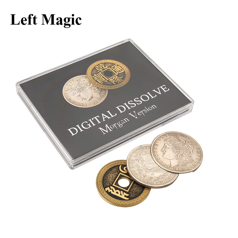 Magic Tricks Coin Visual Change Magician Close Mentalism Illusions Prop Dissolve 