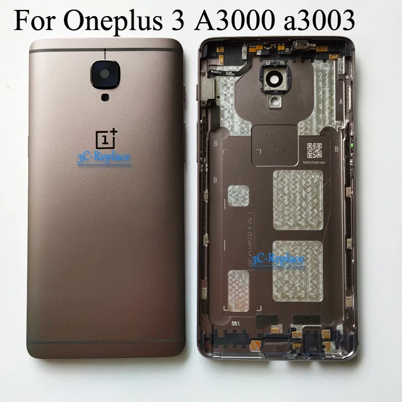 Для Oneplus X 2, 3, 3 T, 5, 5, 6, 6 T, 7 Global задняя крышка батарейного отсека, корпус, чехол, Задние стекла, запчасти One plus 1+ 7 PRO GM1910, GM1911 - Цвет: Gray Oneplus 3