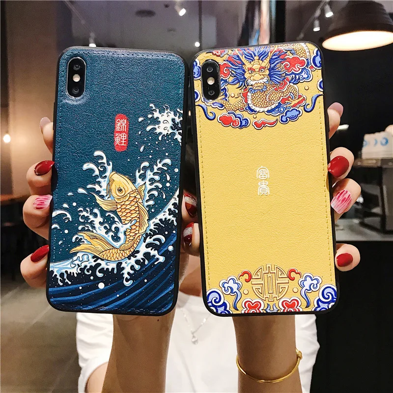 Новый кожаный чехол для мобильного телефона с вышивкой iPhone 11 X XS XR XSmax 8 7 6 6S PluS