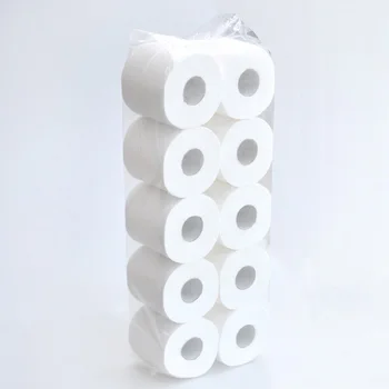 

10 Rolls/packs White Soft Toilet Paper Household Eco-Friendly Bathroom Tissue 4 Ply Wood Pulp 100*110mm
