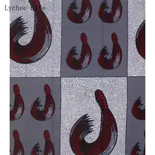 Lychee Life 1 ярд Анкара африканская восковая Ткань Хлопок Черный Крючки Паттен принт ткань для женщин вечернее платье Diy швейный материал