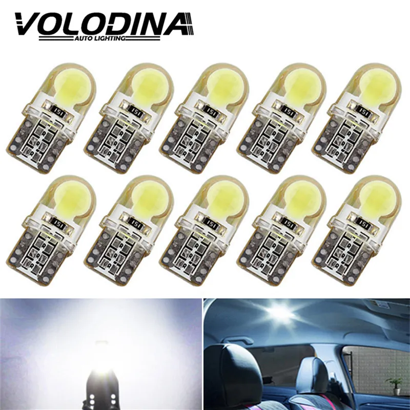 Volodine 10 шт. T10 Светодиодные лампы Белый 168 501 W5W Светодиодная лампа клин 3030 2SMD