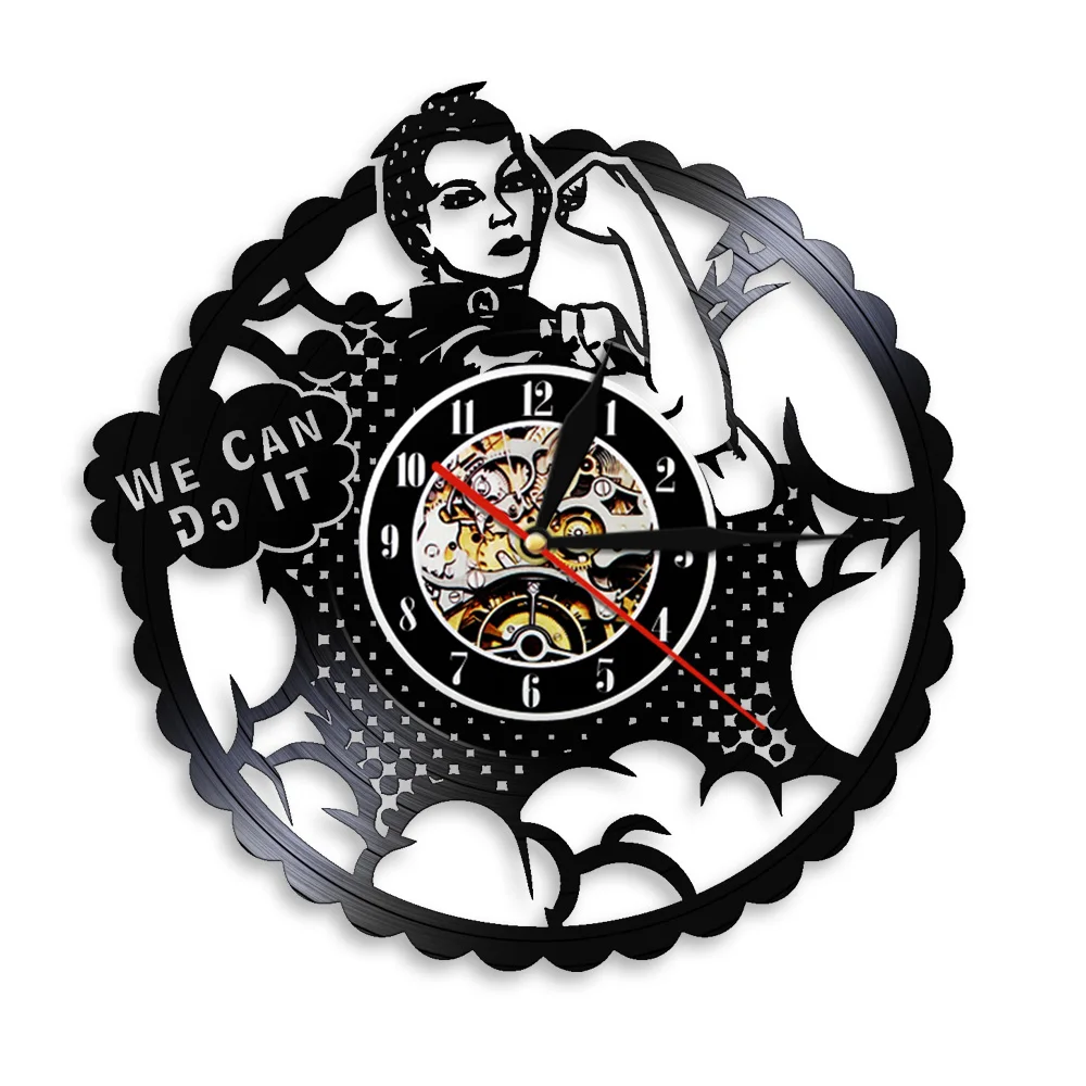 We Can Do It Winner Wall Watches Vintage Vinyl Record Encouraging
