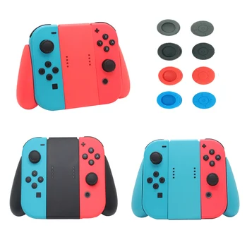 

Left Right Joy-Con Grips & 8 PcsThumb Grips For Nintendo Switch Controller Comfort Grip Holder Black Red Blue