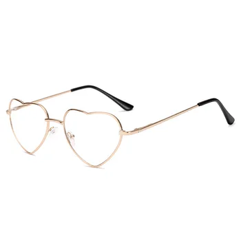

New fashion love glasses frame peach heart glasses no lens frame decoration factory direct sales