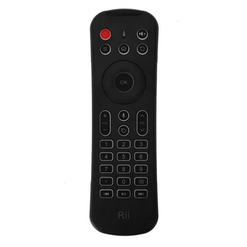 

Rii MX6 2.4G Wireless Keyboard 6-Axis Gyroscope Air Mouse Double-sided Multimedia Keyboard with IR Remote Control Backlight for