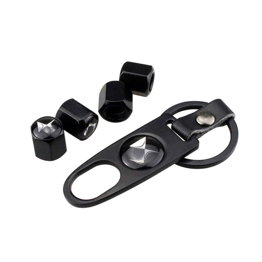 4 шт. колпачки клапанов для автомобильных колес с брелком DS Логотип Citroen DS5 DS6 DS9 DS7