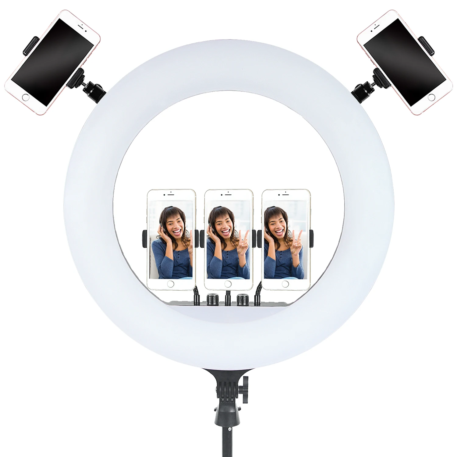  FOSOTO FT-54 21 Inch Led Ring Light 2700 -6500K Photography Lighting Camera Phone Makeup Video Ring - 4000389459133