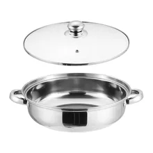 Пароварка из нержавеющей стали, пароварка, набор, утолщенная Однослойная Кастрюля со спуском пара, пароварка для супа с двумя ушами, кухонная плита, посуда