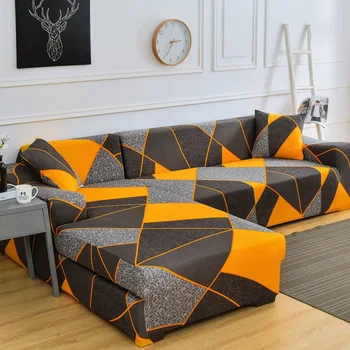 

L Shape stretch sofa covers for living room geometric printed couch covers protector sofa elastic slipcovers 2 and 3 seater