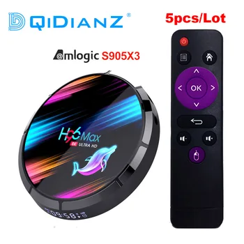 

5pcs/lot H96 max x3 Android TV Box HD 8K H96MAX S905X3 TV Box Android 9.0 Set Top Box PX X96 AIR A95X F3 AIR HK1 BOX