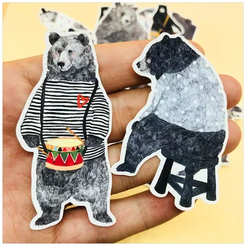 

22Pcs/Bag Vintage Cute Cartoon Mr Bear Sticker DIY Craft Scrapbooking Album Journal Happy Planner Decorative Stickers
