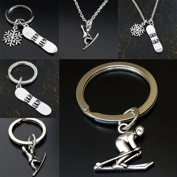 

Snowboard Snowboarder Keychain Snowboarding Keychain Key Ring outdoor multi tool camping hiking toolsym