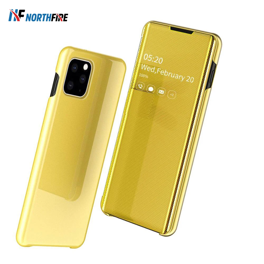 

NORTHFIRE Plating Mirror Flip Phone Bag Case For iPhone 11 Pro Max 6/6S/7/8 Plus Plated Back Cover Bag Pouch 11 Pro Coque Fundas