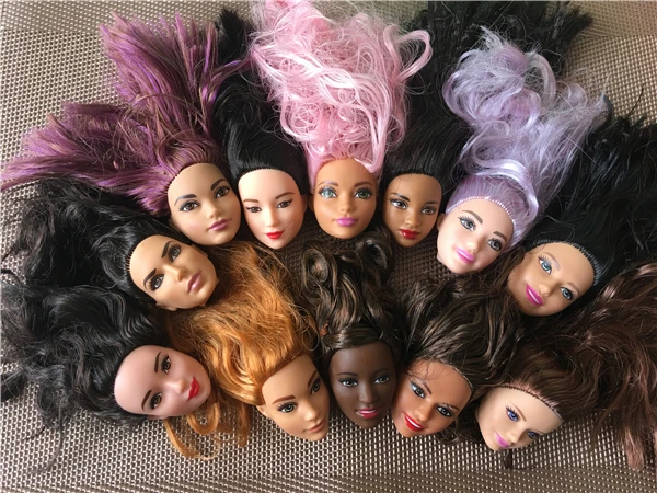 Coleção rara cabeça de boneca 1/6 fr cabeças de boneca pepburn maquiagem  cabeça qualidade boneca cabeça menina vestir diy brinquedo peças -  AliExpress