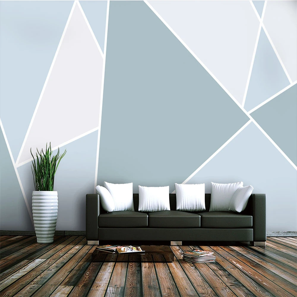 カスタム壁画壁紙シンプルなスタイル抽象ライン背景の壁の絵 Wallpapers Aliexpress