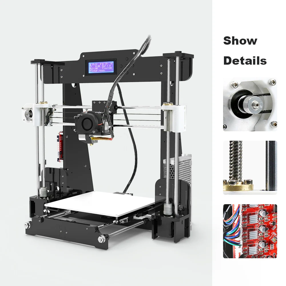 3D принтер Anet A8 Reprap Prusa i3 с двойным электродвигателем Z открытым исходным кодом