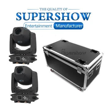 

Free Shipping 230W 2Pcs/Lot Flightcase Zoom Moving Head Light LED Spot Professional Lightings for Party DJ Event Show Equipment
