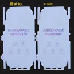 2 - Pack Full Coverage Hydrogel Screen Protector - Premium Soft TPU Protective Film - iPhone 14 Pro (Matte 2pcs Back)