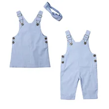 Одежда для маленьких мальчиков и девочек от 6 месяцев до 4 лет комбинезон в полоску платье на подтяжках