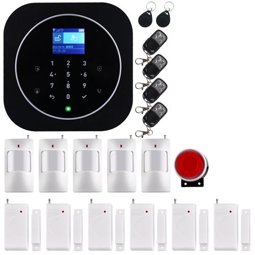 Option11 Беспроводной Wi-Fi Смарт-приложение управление Tuya домашняя SIM Охранная GSM сигнализация домашняя безопасная RFID сенсорная клавиатура 433 МГц сенсор комплект - Цвет: Option11