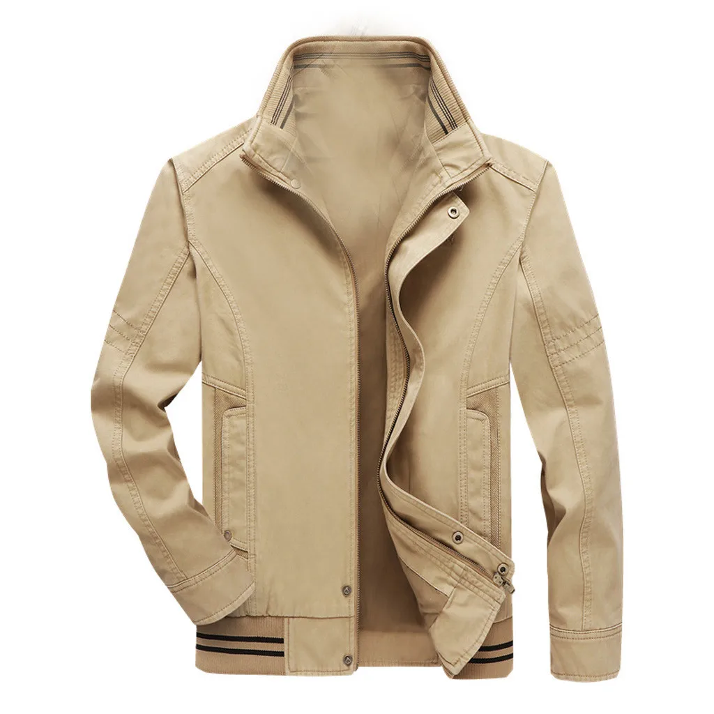 Мужская Осенняя Повседневная модная однотонная Лоскутная куртка на молнии Chaqueta Hombre Jaqueta Masculino Casaco Fashion A55