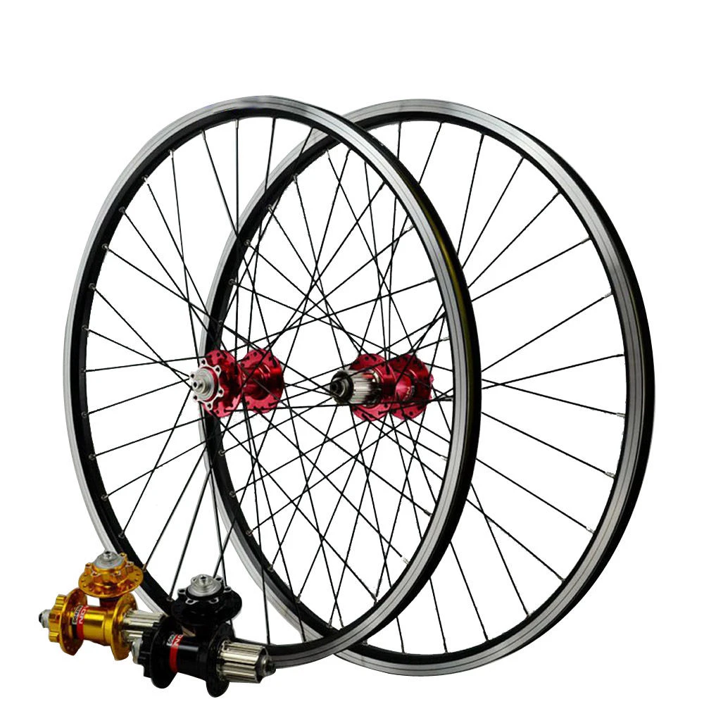 MTB Bicycle Wheelset, 26/27.5" Ultralight Double Walled Alloy Rim 24H