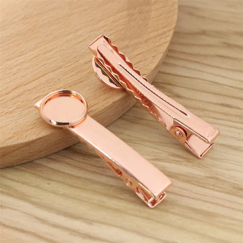 Fit 12mm Round Cabochons Copper Nickel Lead-free Hairpins