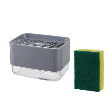 

Kitchen Automatic Liquid Soap Dispenser Box Press-type Scouring Pad Sponge Holder Soap Dispenser Case YU-Home