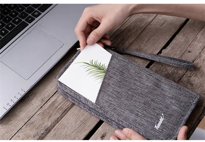 New Passport Bag Ticket Folder Certificate Storage Bag Protective Cover Abroad Travel Multi-Function Document Bag TNT67 (5)