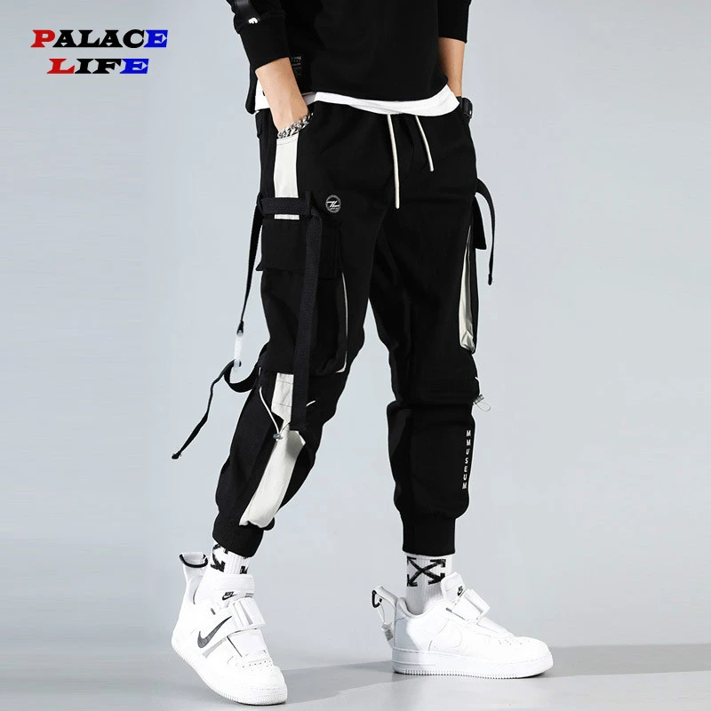 black cargo sweatpants
