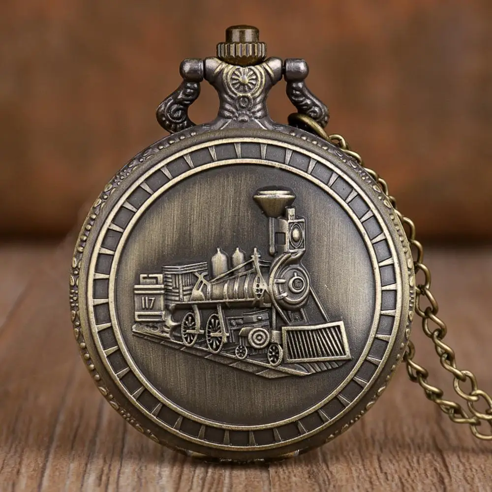 

Antique Bronze Pocket Watch Chains Vintage Quartz Pocket Watches with Chain Women Men Gifts Fob Watch Pendant