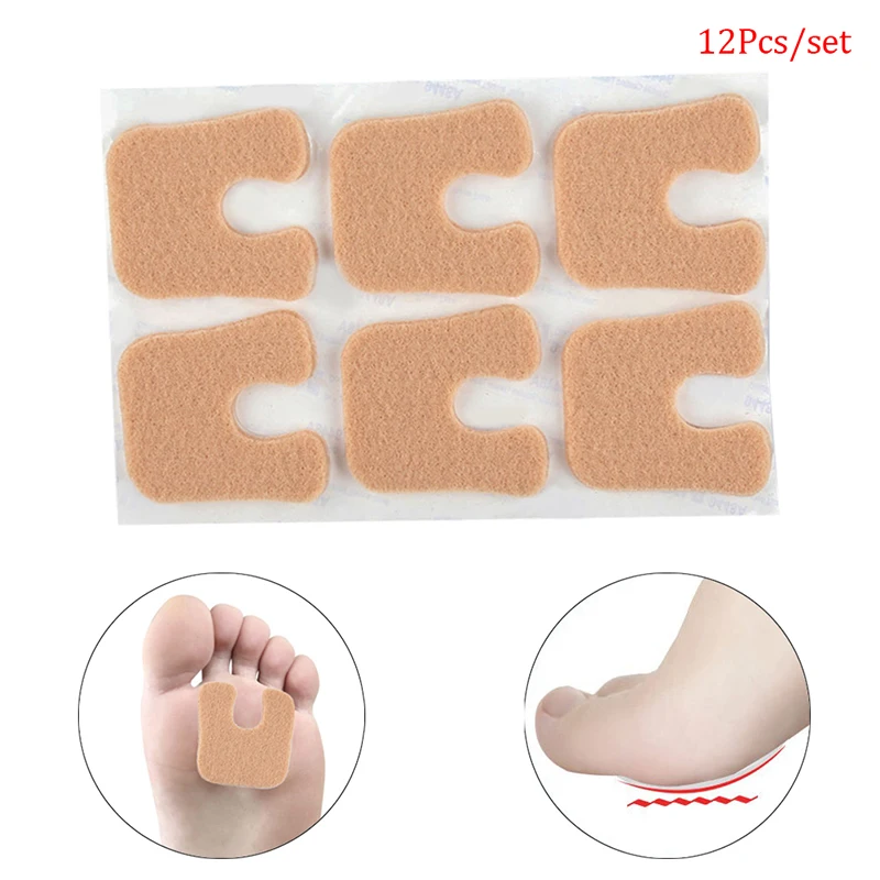 12pcs/Sheet Foot Pads Foam Heel Free Stickers High-heeled Shoes Patch Foot Corn Blister Calluses Toe Finger Protector 2 Styles