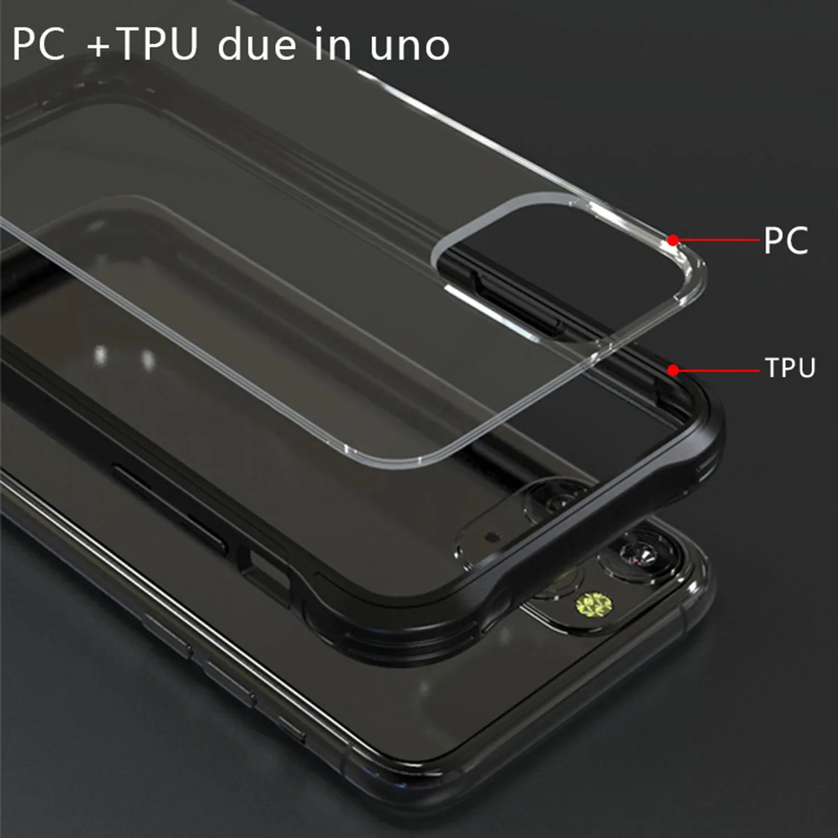 Защитный умный чехол для телефона, прозрачная задняя крышка, ударопрочный, устойчивый к царапинам чехол s для IPhone 11/11 Pro/11 Pro Max