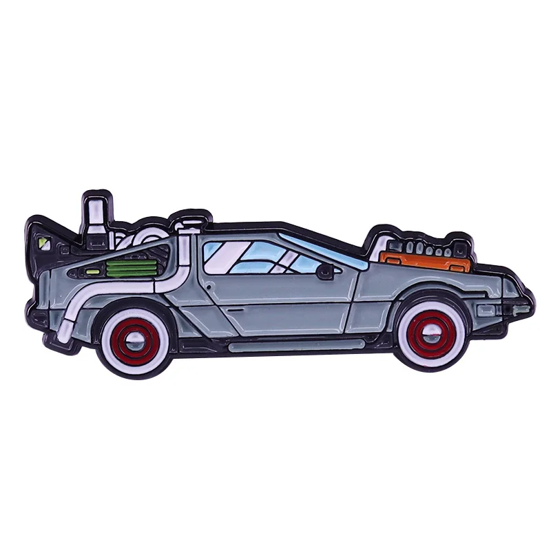 Эмалированная шпилька Delorean back to the future крутой подарок для кинофаната|Броши| |
