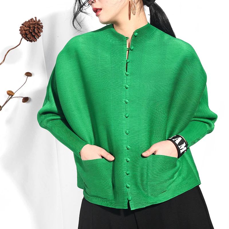 Мода весна лето новая плиссированная одежда для женщин однобортная рубашка