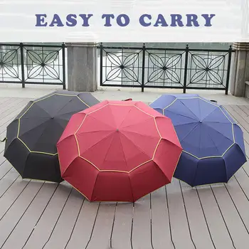 

Oversized And Ultra-thin Golf Umbrella Double Canopy Windproof Rain And Rain Dual-purpose Folding Umbrella With Umbrella Cove