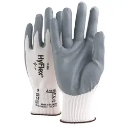 1 пара Ansell 11-800 нейлоновая перчатка, серое поролоновое Нитриловое покрытие, вязаные наручные манжеты перчатки для безопасной работы