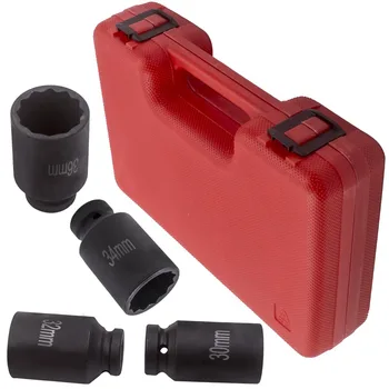 

4x 1/2" Drive 12 Point Spindle Axle Nut Socket 30mm 32 34 36mm