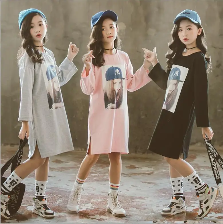 

Kids Dresses For Girls Cotton Print Girl Belle Dress 2019 Fall Fashion Casual Teenage Dress Sweet Princess Costume 10 12 Year