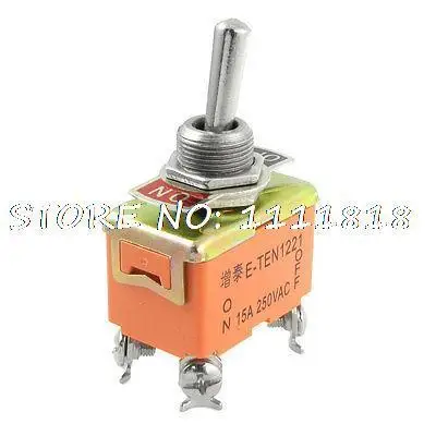 

AC 250V 15A on-off 2 Way 2P1T DPST 4 Screw Terminals Toggle Switch Orange